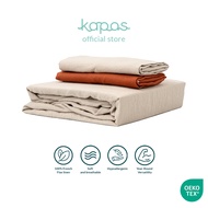 KAPAS LIVING | Fitted Bedsheet Set | French Linen | Bedsheet + Pillowcase | Single/Queen/King/Sk