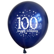 20 Pcs Night Blue 100th Birthday Balloon Set – Option for 16, 18, 21, 30, 40, 50, 60, 70, 80, 90, 10