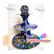 1pc Character Cake Stand 3tier DIY party supplies Disposable| Cake Stand Character