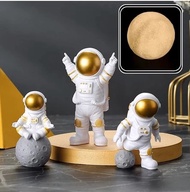 HIASAN KUE PAJANGAN KUE ULANG TAHUN ANAK TEMA ASTRONOT & LUAR ANGKASA / HIASAN KUE ULTAH SET 3PCS DE