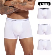 Nam Cao Cấp Quần Lót Boxer Bộ Trắng Dệt Kim Polyester Spandex Quần Lót Nam Thương Hiệu Homme Trượt Q