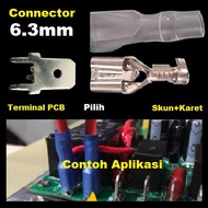 PCB Terminal Connector Flat Socket 6.3mmSkun Connector