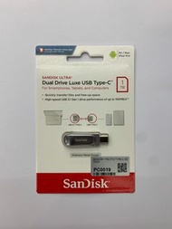 Sandisk 1TB 全新原裝香港行貨 Dual Drive Luxe USB3.1+Type-C3.1 R:150MB SDDDC4-1T00-G46 PC0019