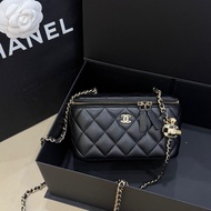Chanel香奈兒23C黑金羊足球金扣長盒子 芯片款 尺寸9.5*17*8cm