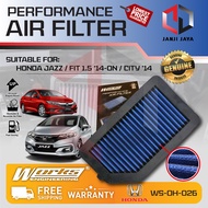 Works Engineering Air Filter Performance Honda Jazz Fit City GM6 Hybrid GH GK 5 3 4 6 7 1.5L BRV BR-