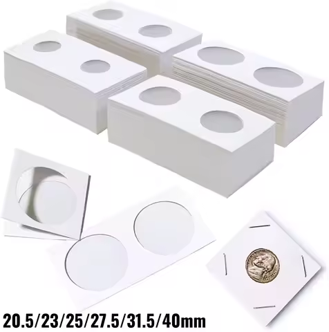 50Pcs square coin purse cardboard coin supplies collection Album coin case for lighthouse stamps