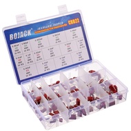 BOJACK 15 Values 150 Pcs Metallized Polypropylene Film DC Capacitor 400V/0.01uF ~ 0.56uF 630V/ 0.001