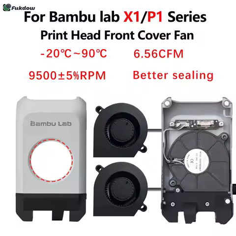 5015 Blower Fan for BambuLab X1 X1C P1P P1S Front Housing Assembly radial fan Cooling Blower Fan duc