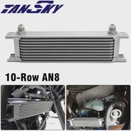 Universal 10Rows Auminum Engine Transmission Oil Cooler Sliver British Type Coolers TK-0C000010-AN8