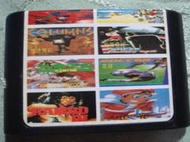SEGA MD 卡帶 8in1 8合1 俄羅斯方塊/孔雀王2/藍波III......