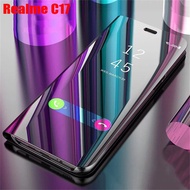 Realme C17 Case Electroplate Mirror Phone Cover Realme C17 C 17 RealmeC17 Case Flip Stand Casing