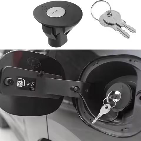 Car Fuel Gas Tank Locking Cover Cap With Keys Auto Accessories Plastic Black Fit For Ford Fiesta Foc