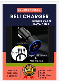 Charger hp plus kabel data Charger fast charging usb voltmeter motor pcx 160/150 new nmax xmax lexi 
