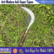 Arit Sabit Madura Cap Bintang 9 Full Baja Per Mobil Asli Super Tajam Celuritan Meduro / Arit Sabit Babatan Rumput Padi Terbon Alang Alang / Arit Kebun Sabit Pertanian