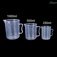 ELLSWORTH Measuring Cup School Supplies Laboratory 250/500/1000/ml Reusable Durable Plastic Measuring Cylinder