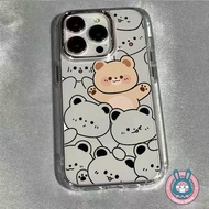 Cute Bear Phone Case For Vivo IQOO Z11 Z10 Z10X Z9 Turbo+ Z9X Z9s Pro U5E U5X U5 U3 U3X Z5X Z3 Z1 5G
