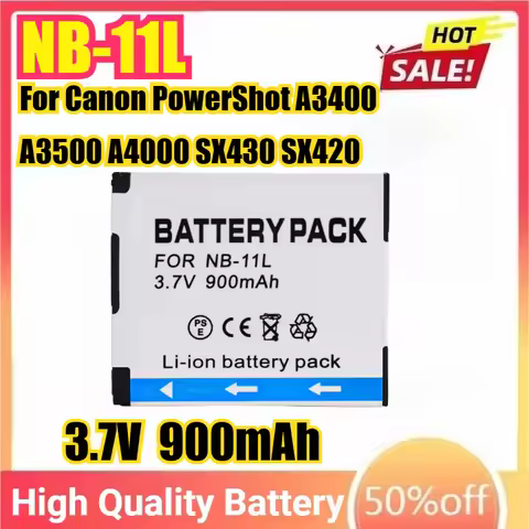 NB-11LH NB-11L 900mAh 3.7V Battery Camera For Canon PowerShot A3400 A3500 A4000 SX430 SX420 IXUS 285