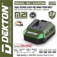 Genuine Dekton M21-S20Xpro charger, universal pin