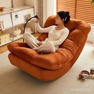 Reclining Chair Nap Living Room Lazy Adult Red Moon Sofa Home Chair Style Leisure Chair Lazy Rocking