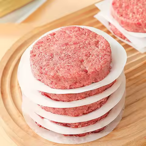 100Pcs Hamburger Patty Paper Wax Parchment Sheets for Burger Press Ground Beef Freezing Candy Wrappe