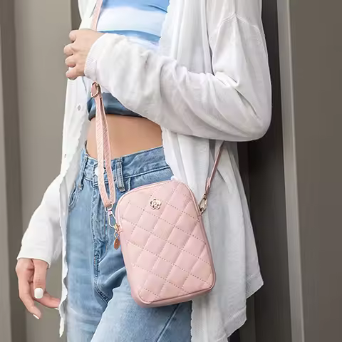 Shoulder bag PU leather crossbody bag Mini Handbag Women's Purse Crossbody Hundred simple shoulder b