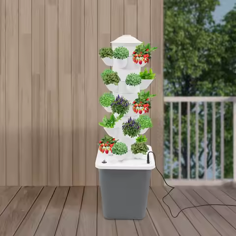 5 -Tiers Hydroponic Growing Kit, 25-Pod Hydroponic Mechanism, Home Gardening Mechanism 100-240V