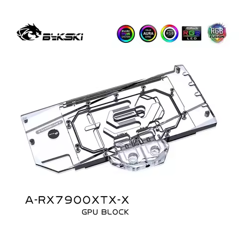 Bykski GPU Block Use for AMD RX7900XTX/XT Reference Edition Video Card Water Cooling / Full Cover /C