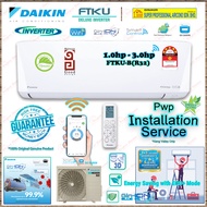 Save4.0 Daikin Deluxe Inverter Aircond 1.0hp - 3.0hp Air Conditioner FTKU Series (R32) 5 Star Energy Rating SAVE 4.0