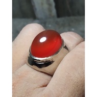 BACAN OBI MERAH CINCIN BATU AKIK ASLI CINCIN AKIK BATU NATURAL CINCIN