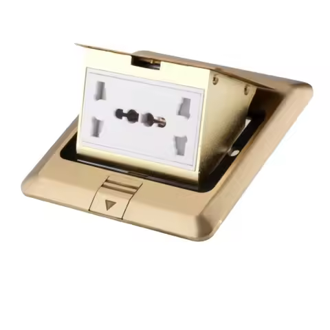 Creative 6 Prong Receptacle Floor Ground Outlet Embedded Thickened Hidden Socket Space Saving Pop Up