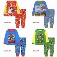 Local Seller Cuddle Me 3 to 13 year old Kids Pyjamas Set Kids Outing Set Plant Mickey Mouse Dinosaur Marvel