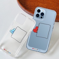 Bts Bt21 Pattern Phone Casing Compatible For iPhone 11 12 13 Pro Max 7 8 Plus SE 2020 Thickened Borders Shockproof Hard Case