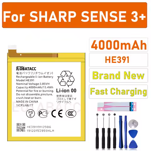 2026 Years New original HE391 Battery for SHARP Sense 3 Plus 3 Mobile Phone battery Batterises+ Free