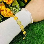 DHIYA GOLD 916 Rantai tangan dinar baby lebar 1.2cm