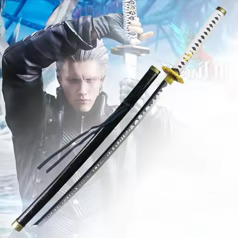 41in/104cm Yamato Katana Devil May Cry 5 Ninja Sword Vergil Yamato Sabre Cosplay Prop Real Size Japa