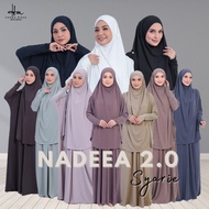 Hanna Mirae NADEEA SYARIE 2.0 Set Jubah Abaya & Tudung Khimar  Ironless Sesuai Untuk Harian & Umrah