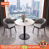 Nordic Style Coffee Table and Chair Combination Rock Board Tabletop Coffee Table Small Chat Table Ba