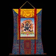 宏偉的大黑天唐卡 六臂守護神 手工製作