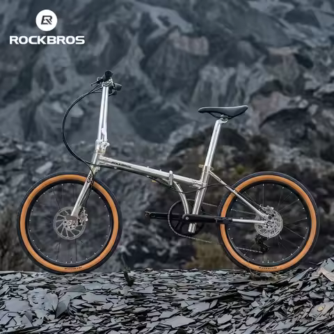 ROCKBROS GRAVIS Folding Bike 20inch 9s Speed Disc Brake Folding Bicycle Adult Vintage Portable Folde