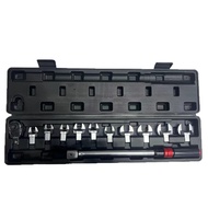 High quality 12pcs CRV 1/2" Inch Torque Wrench Set 20-210Nm 13 to 29mm Ratchet Head