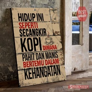 Motivational wall decoration - coffeeshop decoration Poster display