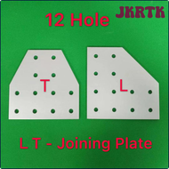 JKRTK 12 Hole 2040 3060 4080 4590 Joining Plate Connection Plate Corner Bracket Joint Board For Aluminium Profiles HRTWR