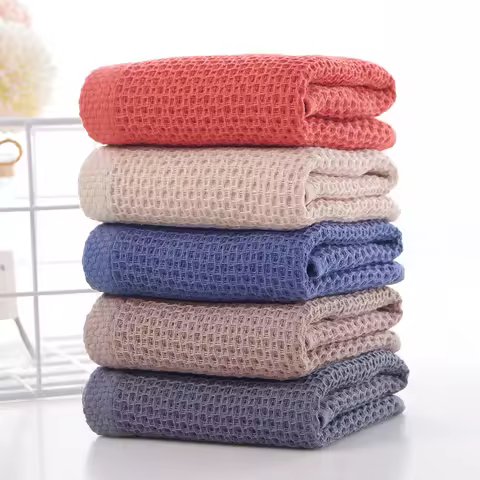 Honeycomb Breathable Face Wash Towel Cleaning Cloth Wash Cloth Tableware Kitchen Rag Towel Glass Cle