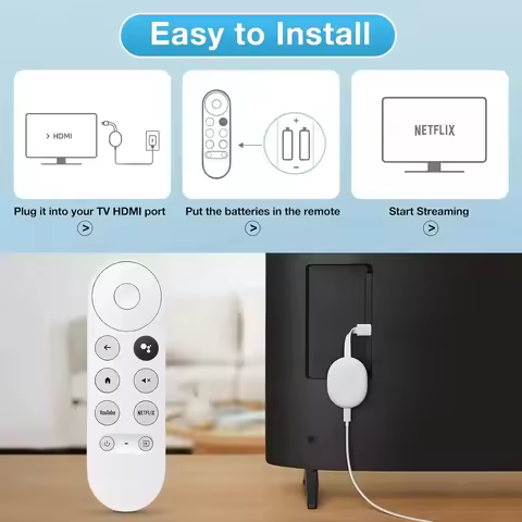 For Chromecast Google TV G9N9N Remote Control DHMI Bluetooth Pairing Voice Control Smart Home Remote