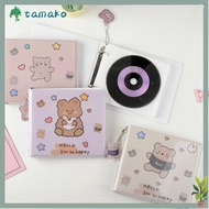 TAMAKO CD Storage Album, CD Storage Cartoon Bear CD  Holder, Portable Collect Book Loose-leaf Album 