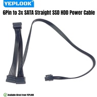 YEPLOOK 3x SATA Straight SSD HDD Power Cable for Corsair CS850M, CS750M, CS650M, CS550M, CS450M CS-M