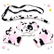 Dalmatian Dog Costume for Kids and Adults 1 Set (Mask + Gloves + Tail) | Cute & Comfortable Handmade