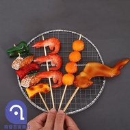 Discount Simulation Barbecue Skewer Model Fake Food Toy Chicken Wing Beef Ball Roasting Children BBQ