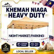 【CampVibe】Khemah Niaga 10x10 Heavy Duty Folding Canopy Full Set Kanopi Lipat Pasar Malam 7x7 10x15 1