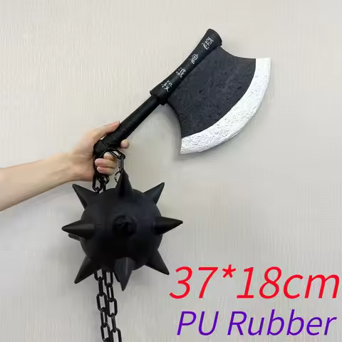 Anime Demon Slayer Weapons Cosplay Props Himejima Gyomei Knife Broad Meteorite Hammer Axe Sword Safe